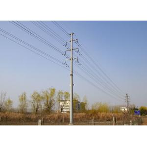 China Double / Single Circuit Transmission Tower , Customized Steel Pole Tower supplier