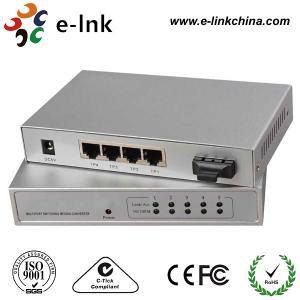 China Web Managed E - Link  Multimode Fiber Optic Switch Box 10 / 100 / 1000M 1FX + 4TX supplier