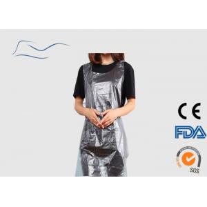 China 10G Water Resistant Apron , Belt On Waist Disposable White Plastic Aprons supplier
