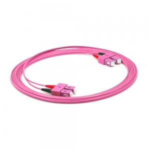 OM4 Multimode SC-SC Duplex Fiber Patch Cable 2.0mm PVC/OFNR 10m 15m Low Insertion Loss