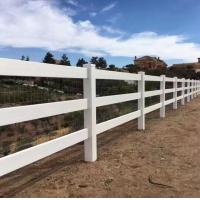 China 3 Rails Heavy Duty Vinyl Fence , Horse Pvc Farm Fence 1.2m Height on sale