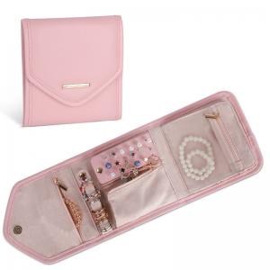 Foldable Jewelry Storage Bag Case Mini Travel Organizer Jewellery Roll Bag 14.5x3x15cm