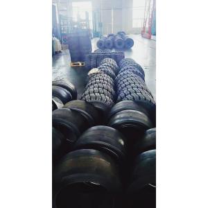 China Black Pneumatic Forklift Spare Parts Rubber Wheel Web Type Solid Tyre Tear Resistance supplier