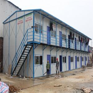 light steel inexpensive prefab homes with PVC sliding window for workers house
