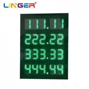 China Double Sides Green Color LED Gas Price Sign 140pcs/Digit supplier
