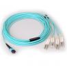 10G 40G Fiber Optic Cable Patch Cord Assembly MPO To LC OM3 Breakout