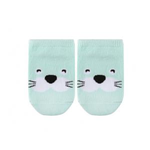 Breathable Solid Color Baby Animal Socks , Combed Cotton Warm Baby Socks