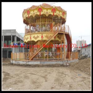Popular and hot sale double layer musical carousel for sale