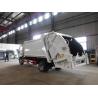 120hp Back Loader Garbage Truck , 5m3 Isuzu 600P 5cbm Refuse Compactor Waste