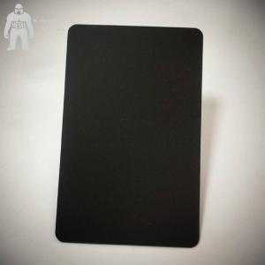 China Blank Matte Black Metal Business Cards , Plain Black Business Cards 85x54x0.3mm supplier