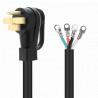 China 125V 250V Nema 14-50P Extension Cord With SJTW 4C 6/8AWG Cable Stripped With Terminal 50 Amps USA Power Cord For Generator wholesale