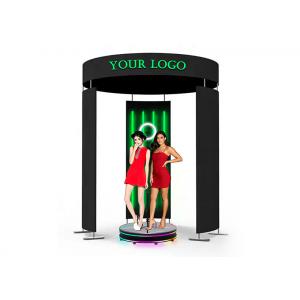 360 Photo Booth Enclosure Backdrop With LED Light Portable
