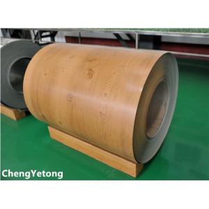 China PE Coating Stainless Steel Sheet Coil , Wood Grain Stainless Steel Sheet Roll Weight ≤8T supplier