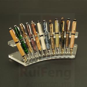 China Customized Fountain Pen Display Holder,  clear acrylic pen pencil display rack supplier