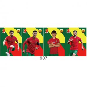 New 3D Soccer Star Posters Famous Football Star Europe America Football Flip 3D Poster For Kids Room Boy Bedroom Wall Ar