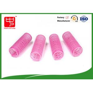 China Diameter 22mm lovely pink  Hair Rollers  with plastic core supplier