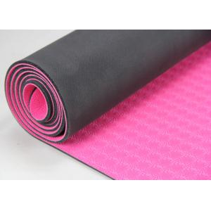 China Durable Gym Exercise Mat , TPE Surface Yoga Sweat Mat Unique Texture supplier