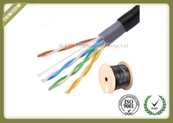 Outdoor Shielded Network Fiber Cable Cat5e UTP Cable 305M 0.5mm Diameter