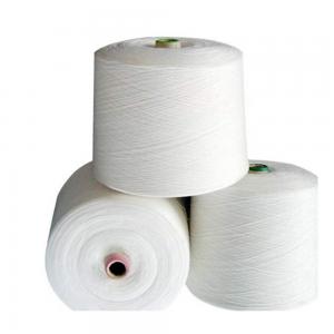 White Recycled Cotton Yarn For Bed Linen Heat Resistance High Strength