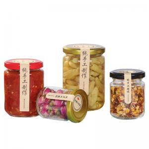Twist Off Metal Lid 8 Oz Jam Jars With Lids , Small Glass Containers For Kitchen