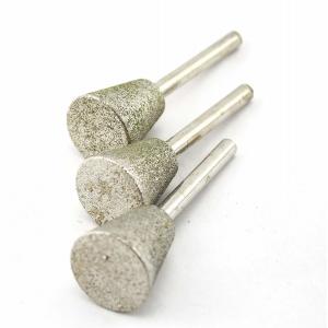 China 25mm Inverted Cone Diamond Burr Bits Masonry Carving Tools For Gem Stone supplier