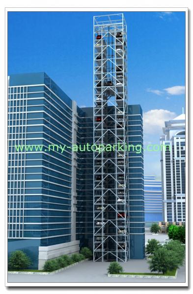 8-30 Floors 3D Stack Parking Equipment Automatic Smart Card Tower Parking System