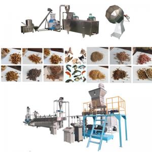 China 50-2000 Kg/H Sinking / Floating Fish Feed Extruder Line With Pellet Size 0.8-12mm supplier