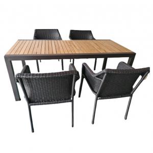 Furniture Outdoor hotel Patio Garden Terrace Teak Wood dining table and dining Chairs set---YS6621