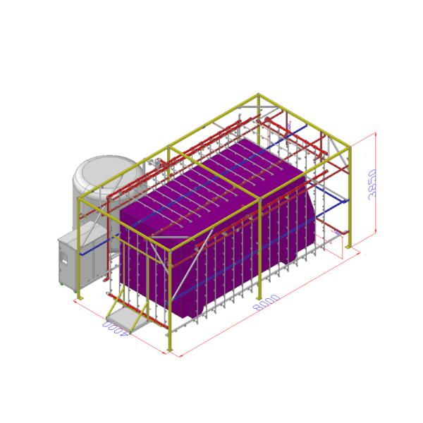 Automotive Rain Test Chamber with 1 YEAR Warranty 220V/380V Power Supply and 2900kg Weight for Vehicle Testing