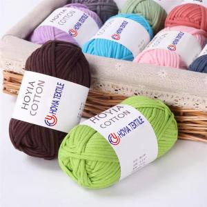 1/1NM 70% Cotton 30% Nylon Cotton Nylon Yarn Colorful Hand Made Crochet Knitting Yarn For Beginners