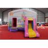 Plastic Soft Inflatable Jump House / Kids Bounce House With Air Blower