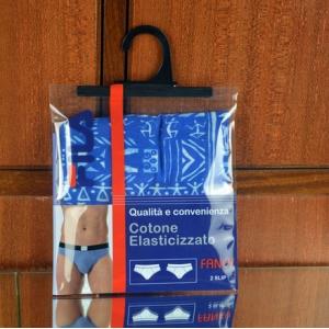 Garment  Laminated Zip Plastic Poly Bag with Hanger Custom Printed