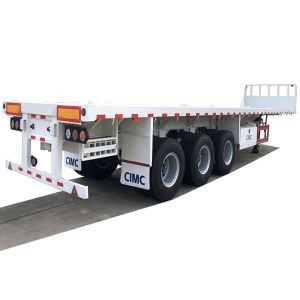 China CMCC 3 Axles 40 Tons 40ft Extendable Flatbed Trailer for Sale on sale