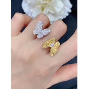 China Luxurious Unique 18K Gold Round Diamond Ring Unisex HK Setting Jewelry supplier