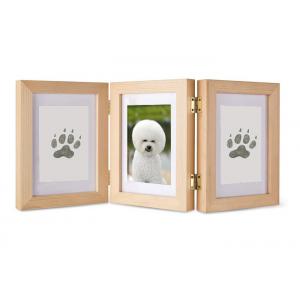 Solid Wood Pet Photo Collage Frame Ink Pad For Pet Paw Print
