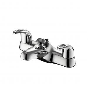 China Modern Round Monobloc Dual Handle Bathroom Faucet corrosion proof supplier