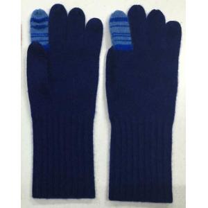 7GG Stripe Finger Womens Knitted Gloves , Long Jersey Knit Tech Gloves