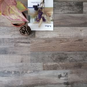 China 室内ユニリン クリックロック EVA 底層付き ダークブラウン色ラミネート床 wholesale