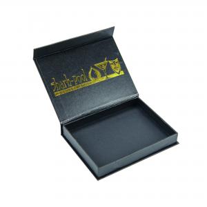 Emballage de boîte de cas de téléphone formé par livre fait sur commande avec l'estampillage d'or
