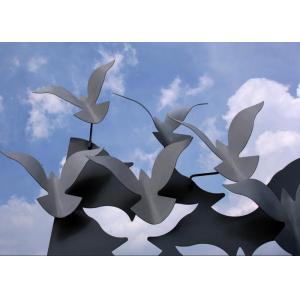 China Bird Flying Stainless Steel Abstract Yard Sculptures Contemporary Metal Garden Ornaments wholesale