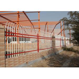 China Bounding Wall Security Metal Wire Fencing Galvanized Steel Pipe White Color supplier