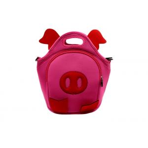 Kids Custom Pink Neoprene Tote Bag Backpack Eco Friendly With One Shoulder Strap