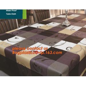 PVC European style square table cloth waterproof Oilproof non wash plastic pad plus velvet anti hot coffee tablecloth