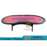 China 10 Seats Casino Poker Table With environmentally friendly PU leather armrest wholesale
