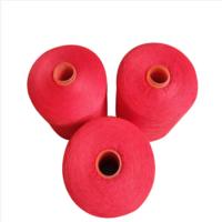 China Red Polyester Dyed Yarn Low Shrinkage , Core Spun Polyester Sewing Thread on sale