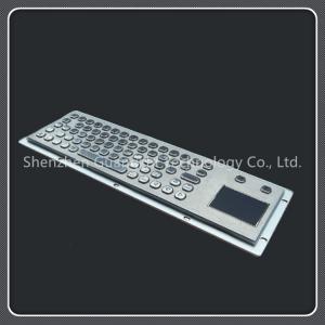 High Temp Resistant Keyboard With Trackpad , Metal Pc Keyboard For Kiosk