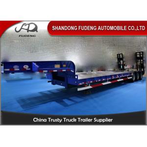 China Transport Heavy Large Machine Low Flatbed Trailer , 45 Ton - 55 Ton Low Bed Trailer supplier