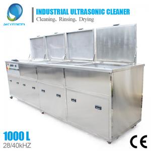 China Turbochargers Ultrasonic Cleaning Device With 4 Tanks , Ultrasonic / Rinsing / Drying supplier