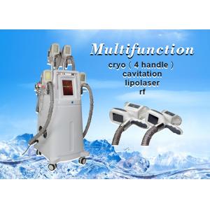 China 4 Cryolipolysis handles cavitation rf lipolaser Slimming Machine For Body and Face supplier