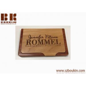 Handwork Desktop Type Personality Wooden Business Card Holder with custonized logo